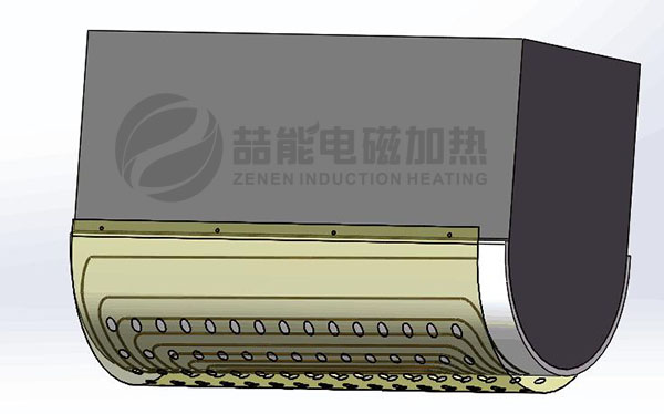 310不銹鋼管道電磁加熱設計半圓形加熱效果圖 310不銹鋼管道電磁加熱設計半圓形加熱效果圖